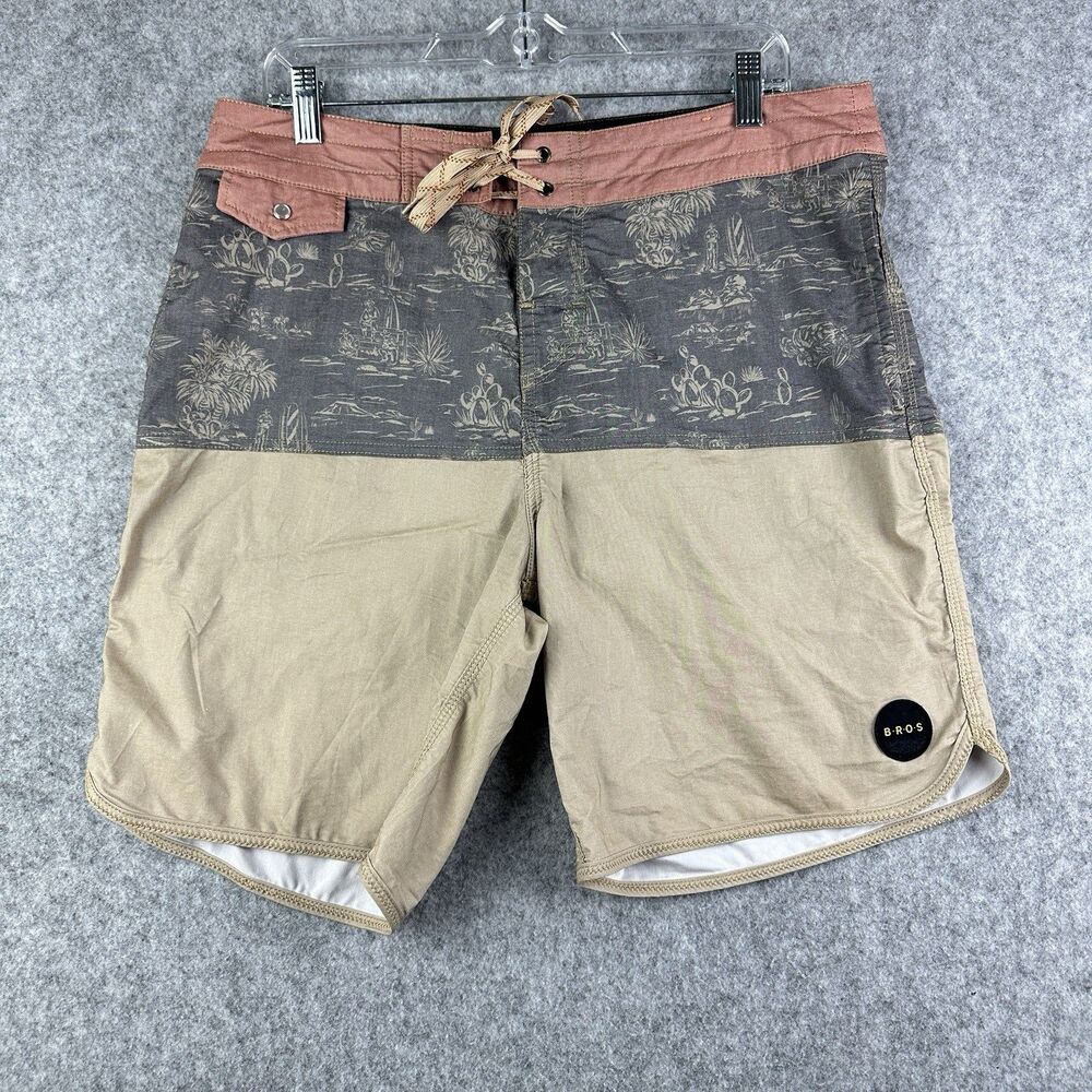 Howler Bros Board Shorts Swim Trunks Mens 34 Desert Beach Pocket Preppy Beach 8"